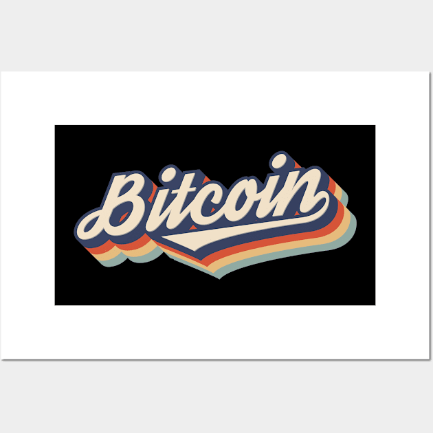 Bitcoin - Retro Wall Art by CoolTeez